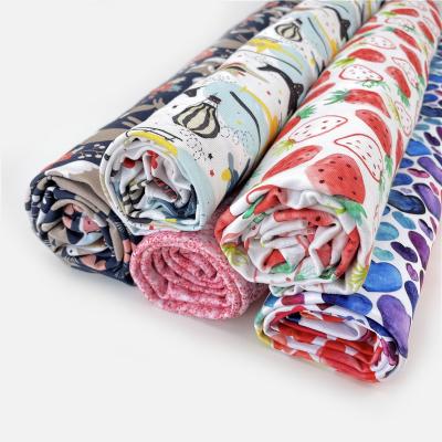 China Sustainable Smooth Stretch Digital Printed Cotton Bamboo French Terry Fabric For Outdoor Hoodies for sale