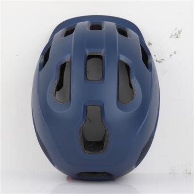 China Cheap Wholesale Compounds Factory In Mold Blue Casual Adult Helmet For Bicycle for sale