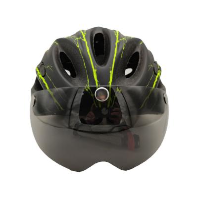 China High Quality Popular Compounds Best Popular Bicycle Google Black Yellow Adult Helmet for sale