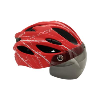 China Red And White Adult Removable Inner Face Compounds Full Face Road Bicycle Open Face Helmet for sale