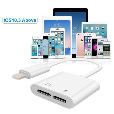 China White Iphone 7 Charger Headphone Adapter Charging And Play Music Support for sale