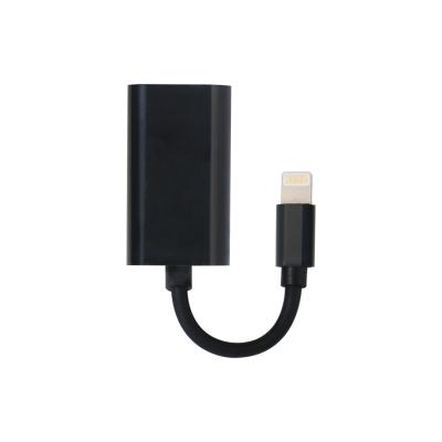 China Black Color Lightning To 3.5 Mm Headphone Jack Adapter 12 Month Warranty for sale