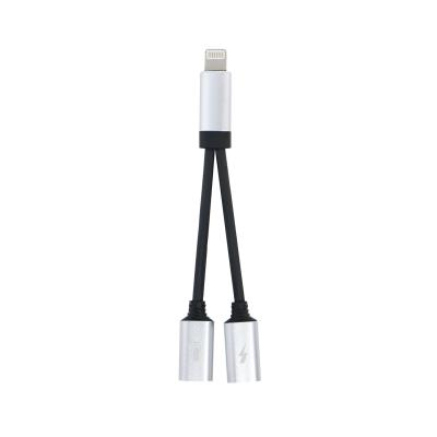 China Portable Apple 2 In 1 Headphone Adapter , Apple Dual Lightning Adapter for sale