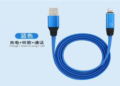 China Blue Micro Usb Data Transfer Cable Support Charging / Listening To Songs / Calling for sale