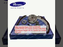 New Genuine Parts OEM TC0345VFK 13506-0D020 1ZZ Engine Timing Chain Kit & Accessories Repair Set for Toyota Car Corolla 3ZZ 4ZZ