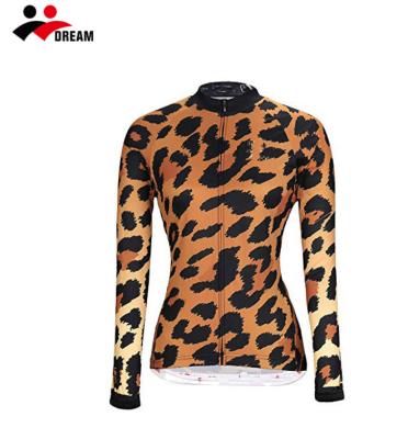 China Custom Leopard Print Tank Top Women Cycling Clothing Breathable Cycling Sublimation Plus Size Cycling Wear for sale