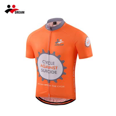 China Antibacterial Wholesale Custom Short Sleeve Sublimation Reflective Cycling Wear for sale