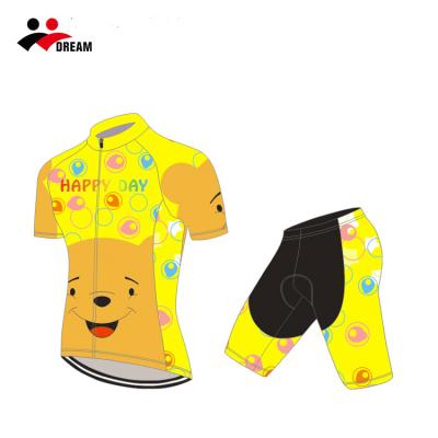 China Antibacterial Custom Cycling Clothes Fabric Kids Cycling Tank Top And Shorts for sale