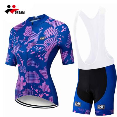 China Factory Wholesale Antibacterial Sublimation Stylish /Custom Recycling Kits Bike Kits Clothing For Women for sale