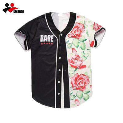 China Antibacterial Baseball Wear Custom Womens Spring Baseball Tank Top Sublimation Flower Baseball Shirts for sale