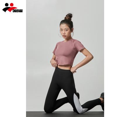 China QUICK DRY Women Compression Pants Running Control Wholesale Workout Belly Gaiters Spandex Polyester Pants Yoga Jogging Tights for sale