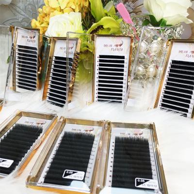 China Extremely soft matte /soft cashmere eyelash volume lashes packaging russian volume individual eye lashes extension for sale