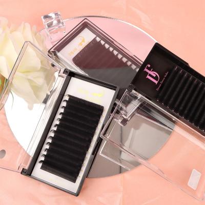 China Private Label CC Dual Density Matte Mink Lash Extention Eyelash Grafting One Curl /soft By One Lash Tray Custom Eyelash Extension for sale