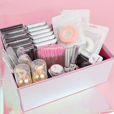 China Matte /soft PBT Fiber Eyelash Vendor Customized Boxes Korea Natural Volume Eyelash Extensions Hand Made Long for sale