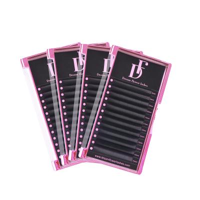 China Matte Private /soft Volume Lash Individual Eyelash Silk Eyelash Extensions Super Soft and Matte Black Russian Volume for sale