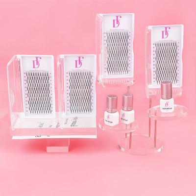 China Matte /soft 7d premade volume fans eyelash extension premade fans 0.07cc long rod premade fans for sale