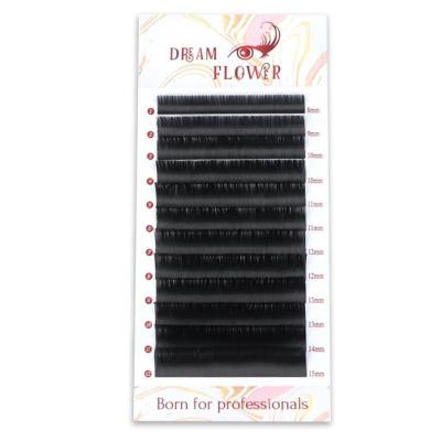 China Wholesale matte high quality flat eyelash extension ellipse mink eyelash extensions /soft eyelash extensions different private label strands for sale