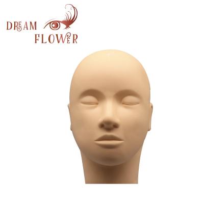 China Eyelash Extension traning Mannequin Practice Makeup Head Model Wholesale Closed Eyes Eyelash Practicing Head Extension Tools for sale