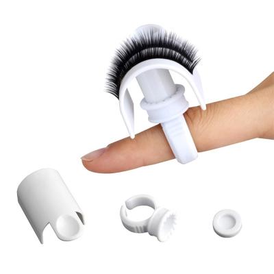 China Plastic Lash Pallent U Strip Eyelash Holder Glue Plastic Rings for sale