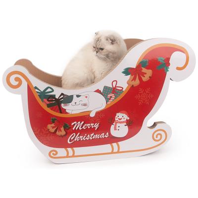 China Viable Factory Interactive Toys Scratcher Cat Bed Sofa Christmas Gift for Cat Corrugated Paper Cat Scratcher Cardboard Mail for sale