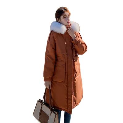 China Ladies QUICK DRY Oversized Stripper Down Jackets Womens Long Padded Coats With Fur Collar Parkas for sale