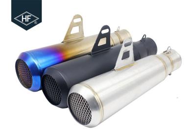 China Slip On 45 Steel Custom Motorcycle Mufflers , Colored 51mm Motorcycle Muffler for sale