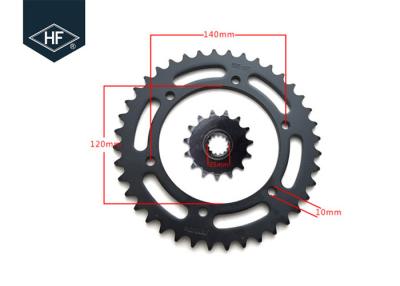 China Honda 525 Chain And Sprocket Kit , 40T / 15T Motorbike Chain And Sprocket Kits for sale