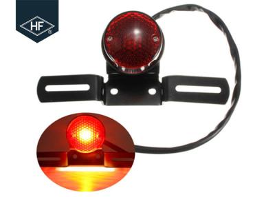 China Round Black Amber Metal Aftermarket Motorcycle Lights For ATV Dirt Bike Cafe Racer for sale