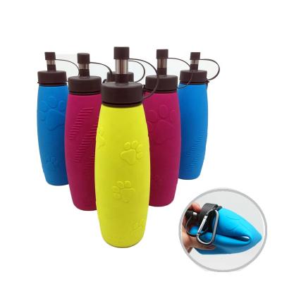 China Silicone Viable Reusable Collapsible Dog Water Bottle, Portable Pet Water Bottle For Dog Drinking Bottles, Silicone Travel Water Bottle for sale