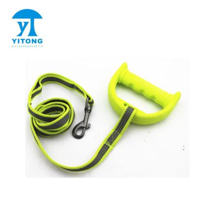 China Dog Leash Durable Strong Comfortable Silicone Grip Durable Nylon Rope Anti Chewing For Dogs Running Climbing Exercising for sale