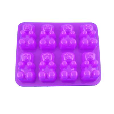 China Food Grade Viable Promotional Cheap Silicone Bear Ice Cube Maker Gummy Molds for sale