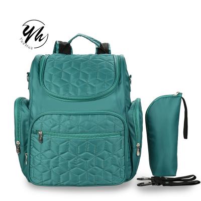 China 2021 new arrival anti-theft function design line pattern fashion baby travel diaper mom bag for sale