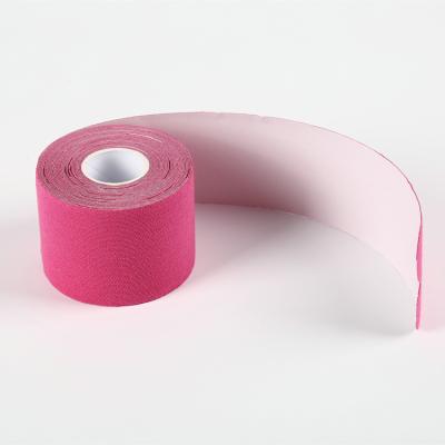 China Breathable Kinesiology Tape Reduce Buildup Chemicals Pink Reflective Sports Cotton Kinesiology Tape for sale