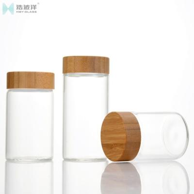 China 150ml 200ml 250ml 300ml Recyclable Transparent High Borosilicate Honey Jam Glass Jar for sale