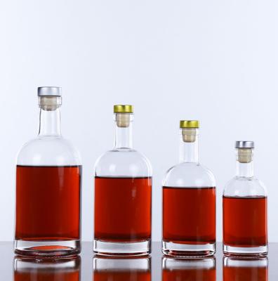 China Beverage Wine Bottles 750ml Hot Brandy Vodka Glass Frosted Glass Wine Bottles for sale