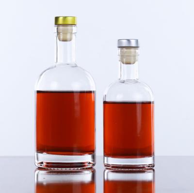 China Hot Sale 750ml Beverage Tall Size Clear Glass Wine Bottle With Cork Wine Bottles 750ml Glass Bottle for sale