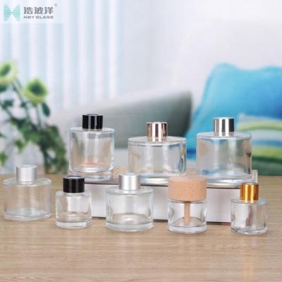 China Gift 100ml Cylinder Shape Transparent Glass Tubular Diffuser Bottle For Perfume for sale