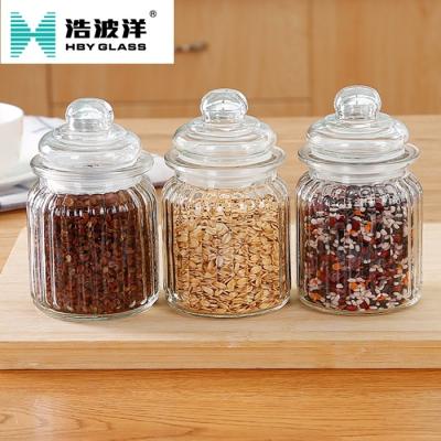 China CANDY Whole Grains, Rice, Glass Food Storage Jar With Crown Cap for sale