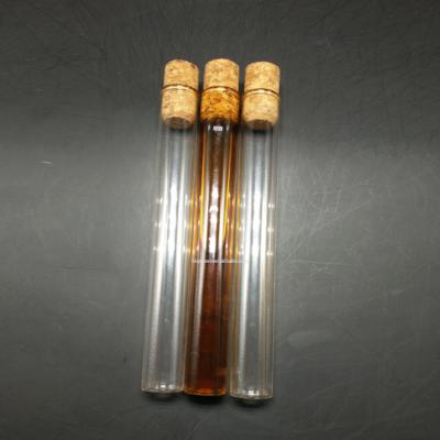 China New Style Herb Package Clear Glass Gift Tubular Honey Wine Bottle Glass Vials With Natural Cork for sale