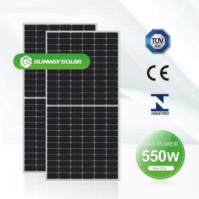 China Hot sale 550w 540w placa 500w inmetro 550watt photovoltaic solar painel tier 1 solar inmetro brazil 182*182mm for sale