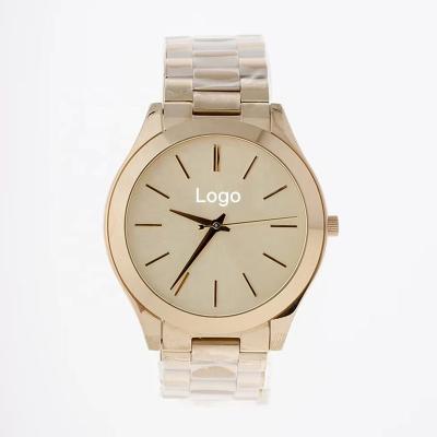 China Original Wholesale Minimalist Luxury Women's Stainless Steel Reloj Mk Chronograph Stainless Steel Gold Quartz Watch From Amazon for sale