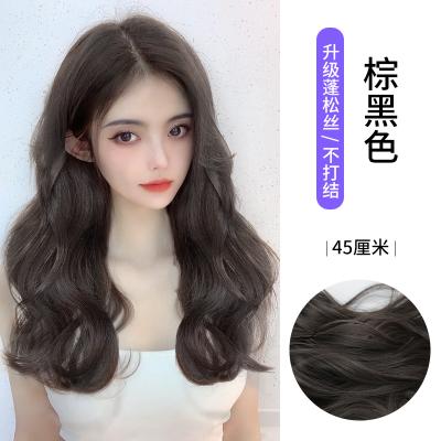 China Female One Piece Traceless Invisible Curl Simulated Wave Wig Water Wave Wig Summer Correction Hair Long Big for sale