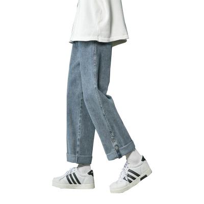 China Fashion Breathable Jeans Printed Mens Loose Straight Leg Oversized Denim Jean Pant for sale