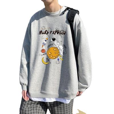 China Anti-wrinkle factory sale Men's Crew Neck Loungewear Sweatshirt Fashion Oversized Cotton Hoodies for sale