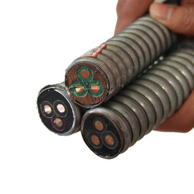 China Electric Submersible Oil Mining 3X42mm2 Oil Pump Cable ESP Copper Conductor Steel Armored Cable for sale