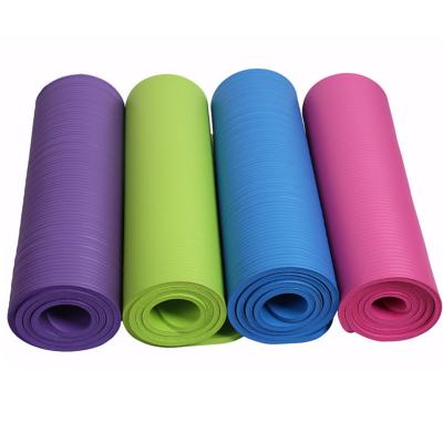 China Extra Thick Exercise Mat With Carrying Strap Fitness Mat Online Non Slip Yoga Mats Eco Friendly NBR Non-slip Women's Yoga And Storage Bag for sale