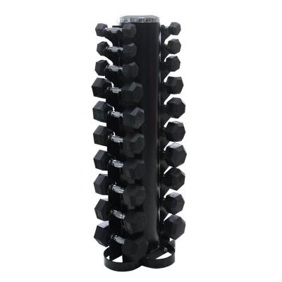 China Modern Home Commercial Hexagon Dumbbell Rack Equipment Fitness Gym Dumbbell Fixed Frame for sale