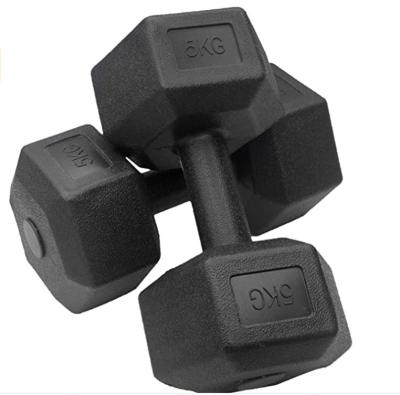 China Wholesale Durable Home Gym Fitness Vinyl Coated Iron Hexagon Sand Filled Dumbbells for sale