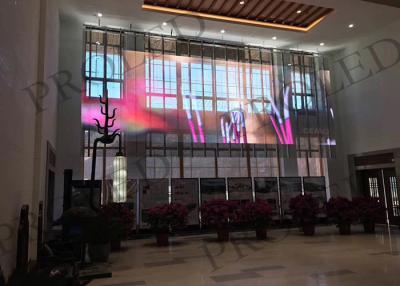 China Full Color Transparent Video Wall , Shop Window Transparent LED Display for sale