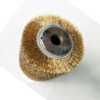 China Wear-resisting Pickling Polishing Steel Wire Brush Industrial Roller Brush Brass Wire for sale